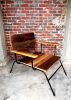 Wood Lounge Chair | Armchair in Chairs by The Strong Oaks Woodshop. Item composed of oak wood and metal in minimalism or mid century modern style