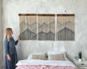 Hand dyed wall hanging "Threaded Horizons" | Macrame Wall Hanging in Wall Hangings by Tissage Sauvage. Item made of wood with cotton works with boho & country & farmhouse style