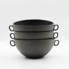 Black ceramic bowl with handles | Decorative Bowl in Decorative Objects by ENOceramics. Item composed of ceramic compatible with minimalism and contemporary style