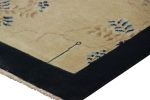 Rug & Kilim’s Chinese Art Deco Rug, Cream and Navy Blue | Area Rug in Rugs by Rug and Kilim