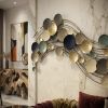 Large Abstract Metal Wall Sculpture: Modern Home Decor | Sculptures by Sarmal Design. Item made of metal works with minimalism & mid century modern style