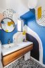 Modern Abstract Wall Mural With Handpainted Elements | Wallpaper in Wall Treatments by Ward 5 Design. Item composed of synthetic
