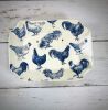Blue Chicken Soap/Sponge Dish | Serveware by Nori’s Wishes Studio. Item made of ceramic