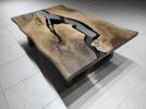 Clear Epoxy Resin Table, Walnut Dining Table, Custom Resin | Tables by LuxuryEpoxyFurniture. Item composed of wood & synthetic