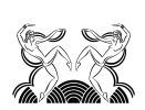 Dancing Girls DG01 (Black on White DG02 (White on Black) | Wallpaper in Wall Treatments by ART DECOR DESIGNS. Item composed of fabric and paper