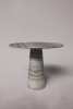 Round Travertine Dining Table | Tables by HamamDecor LLC. Item composed of marble in minimalism style