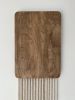 Narrow Space Wall Art | Sculptures by Lisa Haines. Item composed of wood and cotton in boho or mid century modern style