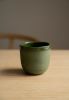 Handmade Porcelain Coffee Cup. Green | Drinkware by Creating Comfort Lab | Miami in Miami. Item made of ceramic
