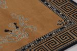 Rug & Kilim’s Chinese Art Deco Runner Rug, Brown with Greek | Area Rug in Rugs by Rug and Kilim