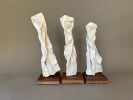 Leaning In - Small Plaster Sculptures | Sculptures by Lutz Hornischer - Sculptures in Wood & Plaster