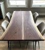 The Victoria Dining Table | Live Edge Dining Table | Tables by TRH Furniture. Item made of walnut with steel