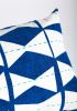 Blue Diamond Lumbar Pillow | Pillows by Parallel. Item made of cotton