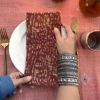 Rustic Cotton Napkins | Barkha Orange - Set of 4 | Linens & Bedding by ichcha. Item composed of cotton compatible with boho and art deco style