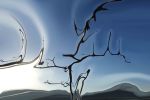 Sky Swirl 00195 A | Prints in Paintings by Petra Trimmel. Item made of canvas with metal
