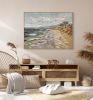 Beach Walk | 48 × 36 × 1.5 inches | Oil on canvas | Oil And Acrylic Painting in Paintings by Lisa Elley ART. Item made of canvas compatible with minimalism and contemporary style