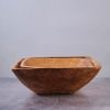 Handcrafted 14" Square Nesting Salad Bowl | Hardwood | Serving Bowl in Serveware by TerraKlay. Item composed of wood in contemporary or rustic style