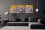 Rhododendron Triptych | Oil And Acrylic Painting in Paintings by Christiane Papé. Item made of canvas & synthetic