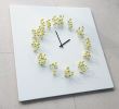 "Mocap WHITE / YELLOW"  illusionistic wall clock | Decorative Objects by JAN PAUL. Item made of wood with metal works with mid century modern & contemporary style