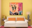 Lisa Bennet Salon waiting area - Twin Flame | Oil And Acrylic Painting in Paintings by Katherine Baronet | Lisa Bennett Salon in Dallas. Item made of canvas with synthetic