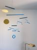 Blue Summer Kinetic Sculpture | Sculptures by Eli Altanova. Item made of wood with brass