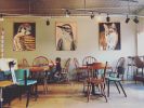 Catbird & Fox | Oil And Acrylic Painting in Paintings by Natalie Jo Wright | Johnson Public House in Madison. Item made of canvas with paper