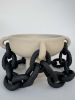 Black Chain Fruit Bowl | Decorative Bowl in Decorative Objects by isiko. Item composed of ceramic in minimalism or contemporary style