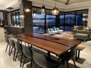 Walnut River Dining Table with Matching Bench | Tables by Chagrin Valley Custom Furniture. Item composed of walnut and steel in contemporary or modern style