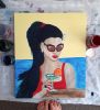 Milena | Oil And Acrylic Painting in Paintings by Elena Parau. Item made of canvas compatible with boho and minimalism style