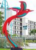 Hummingbird | Public Sculptures by Gus Lina Art. Item made of steel