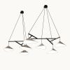 Emily Group of Seven Pendant Light Oxid | Chandeliers by MOSS Objects. Item made of oak wood with steel works with contemporary & modern style