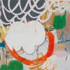 Waking Up 48"x48" | Mixed Media by Bibby Gignilliat. Item composed of synthetic