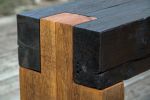 Shou sugi ban timber bench | Benches & Ottomans by RealSimpleWood LLC. Item composed of wood in minimalism or mid century modern style