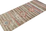 Vintage Zeki Müren Runner in Polychromatic Geometric Stripes | Area Rug in Rugs by Rug and Kilim