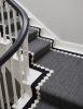 Handwoven Wool Stair Black and White Runner Rug | Rugs by Evergreen Carpets. Item made of wool compatible with boho and minimalism style
