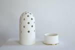 Fly's Eye Vase | small / white-gold | Vases & Vessels by Krafla | Krafla Studio in Kraków