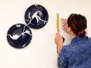 Ceramic Plate Wall Installation | Wall Sculpture in Wall Hangings by Artists Circle Fine Art | Suburban Hospital in Bethesda. Item made of ceramic