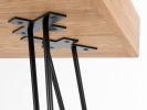 HEIM - Wood desk, computer desk writing desk, industrial des | Tables by Mo Woodwork. Item made of oak wood & steel compatible with minimalism and mid century modern style
