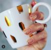 gold spots mug | Drinkware by Jade Gallup Studio. Item made of ceramic