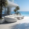 Whorl Coffee Table In White Powder Coated Aluminum | Tables by Neal Aronowitz. Item made of aluminum compatible with minimalism and contemporary style