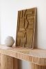 ANTIQUITY II - Wall Hangings, Geometric Art, Abstract Art | Wall Sculpture in Wall Hangings by Blank Space Studios. Item composed of oak wood & stone compatible with boho and minimalism style