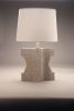 Larry Unit | Table Lamp in Lamps by Don Ryan. Item composed of linen and stoneware in minimalism or contemporary style