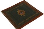 1950s Vintage Sofreh Kilim rug in Green-Blue with Gold | Area Rug in Rugs by Rug and Kilim