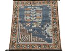 Rug & Kilim’s Khotan inspired rug in Brown & Blue Geometric | Area Rug in Rugs by Rug and Kilim. Item composed of wool