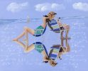 Beach Reflections / The Veil - Vibrant Giclée Print | Prints in Paintings by Michelle Keib Art. Item composed of paper