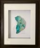 11x14 Framed Stone Artwork (Chrysocolla) | Wall Sculpture in Wall Hangings by Scott Gentry Sculpture, LLC. Item composed of stone in contemporary style