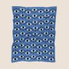 Nazar Eye Throw Blanket | Linens & Bedding by Superstitchous. Item made of fiber works with minimalism & contemporary style