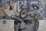 The General | Mixed Media by Glen Gauthier. Item made of wood with paper