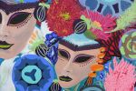 CARNIVAL GARDEN - large floral painting | Oil And Acrylic Painting in Paintings by Marinela Puscasu. Item made of canvas works with boho & contemporary style