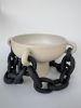 Black Chain Fruit Bowl | Decorative Bowl in Decorative Objects by isiko. Item composed of ceramic in minimalism or contemporary style
