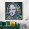 Mona Lisa la Joconde of Leonard da Vinci | Oil And Acrylic Painting in Paintings by Virginie SCHROEDER. Item composed of canvas in minimalism or contemporary style